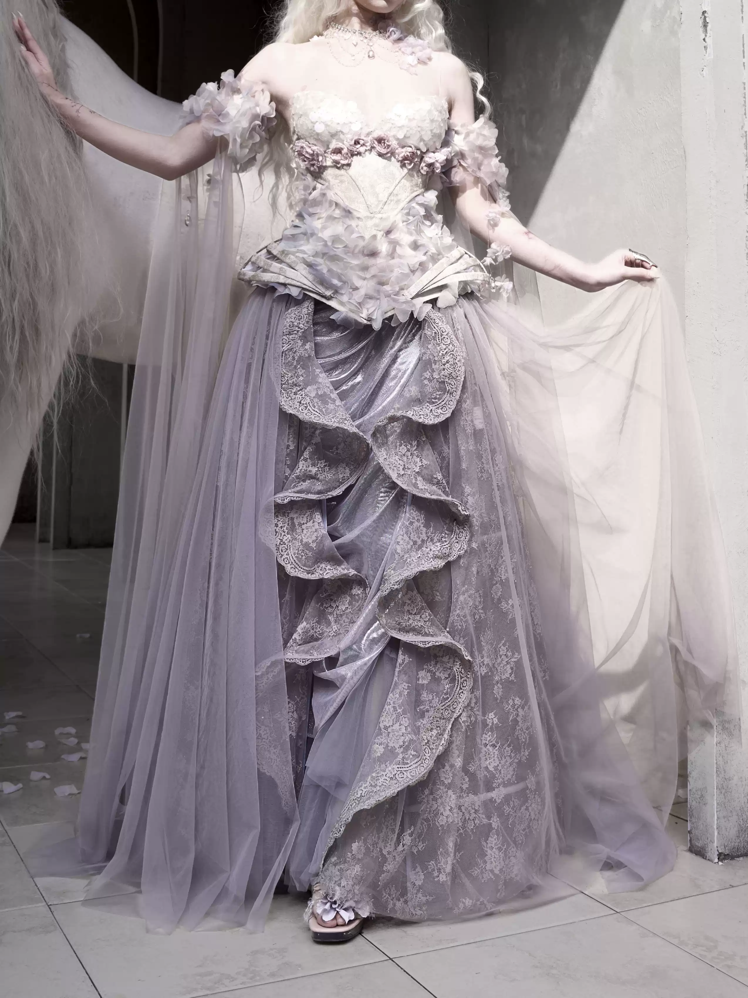 Moonlit Beast Spirit Heavy Lace Skirt