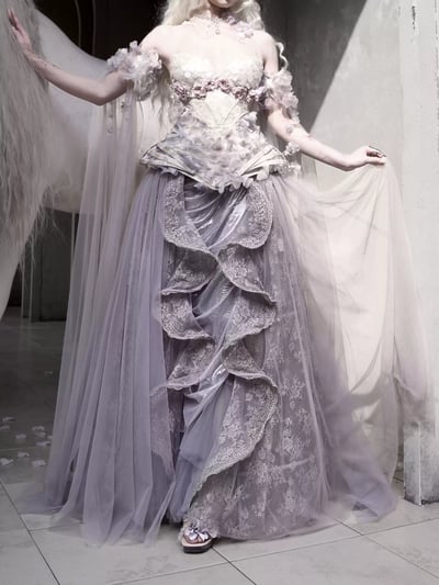 Moonlit Beast Spirit Heavy Lace Skirt