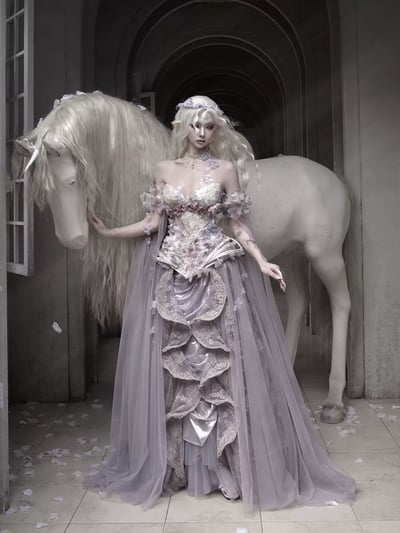 Moonlit Beast Spirit Heavy Lace Skirt