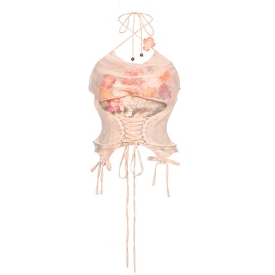 Forest Spirit Faux-Floral Chiffon Camisole