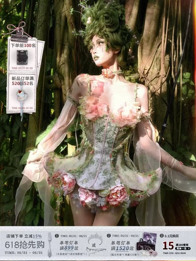Forest Spirit Tulle Overlay Hem