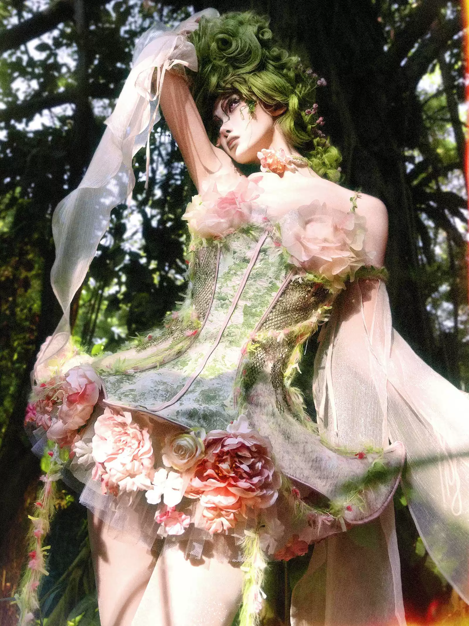 Forest Spirit Floral Tulle Petticoat (Handmade)