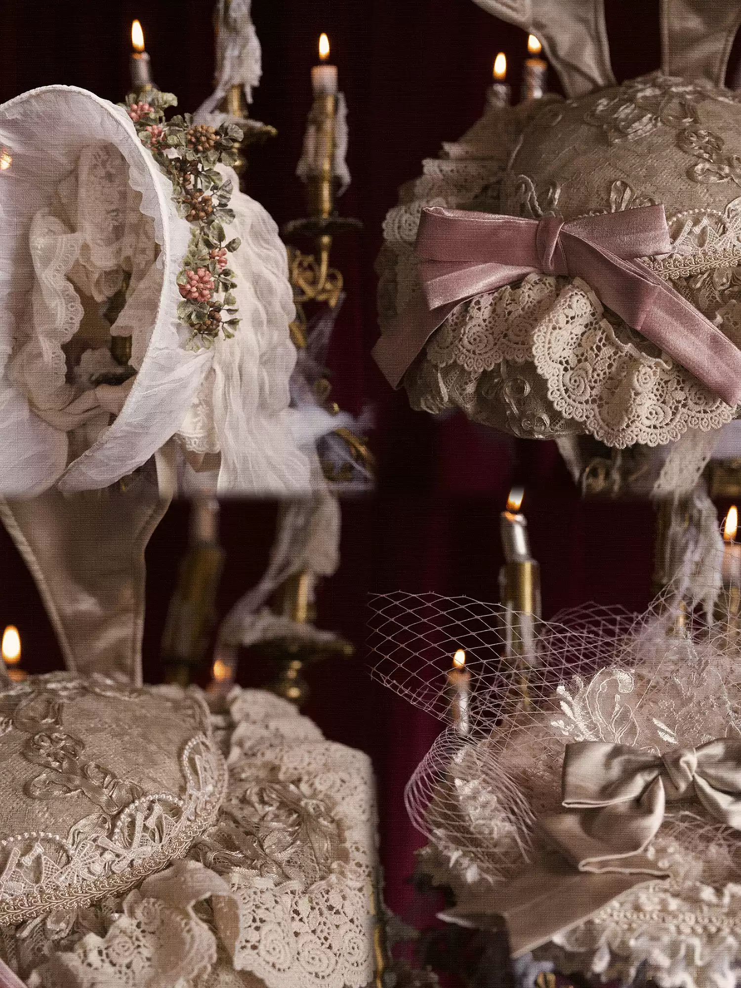 Cupid's Verse Rococo Tulle Wide-Brim Bonnet