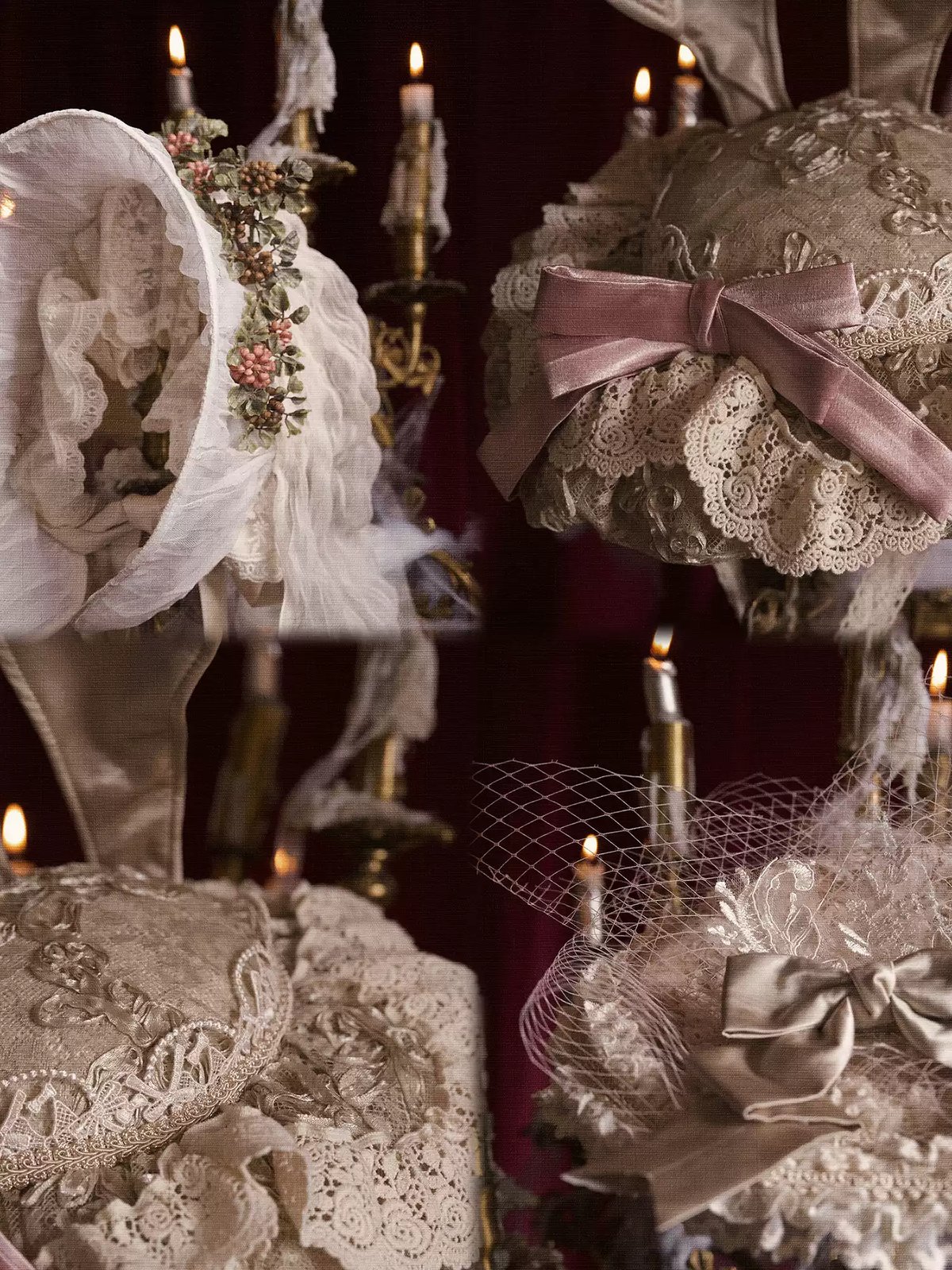 Cupid's Verse Rococo Tulle Round-Top Hat